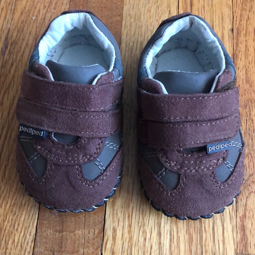 pediped | brown leather shoe | size 0-6 months